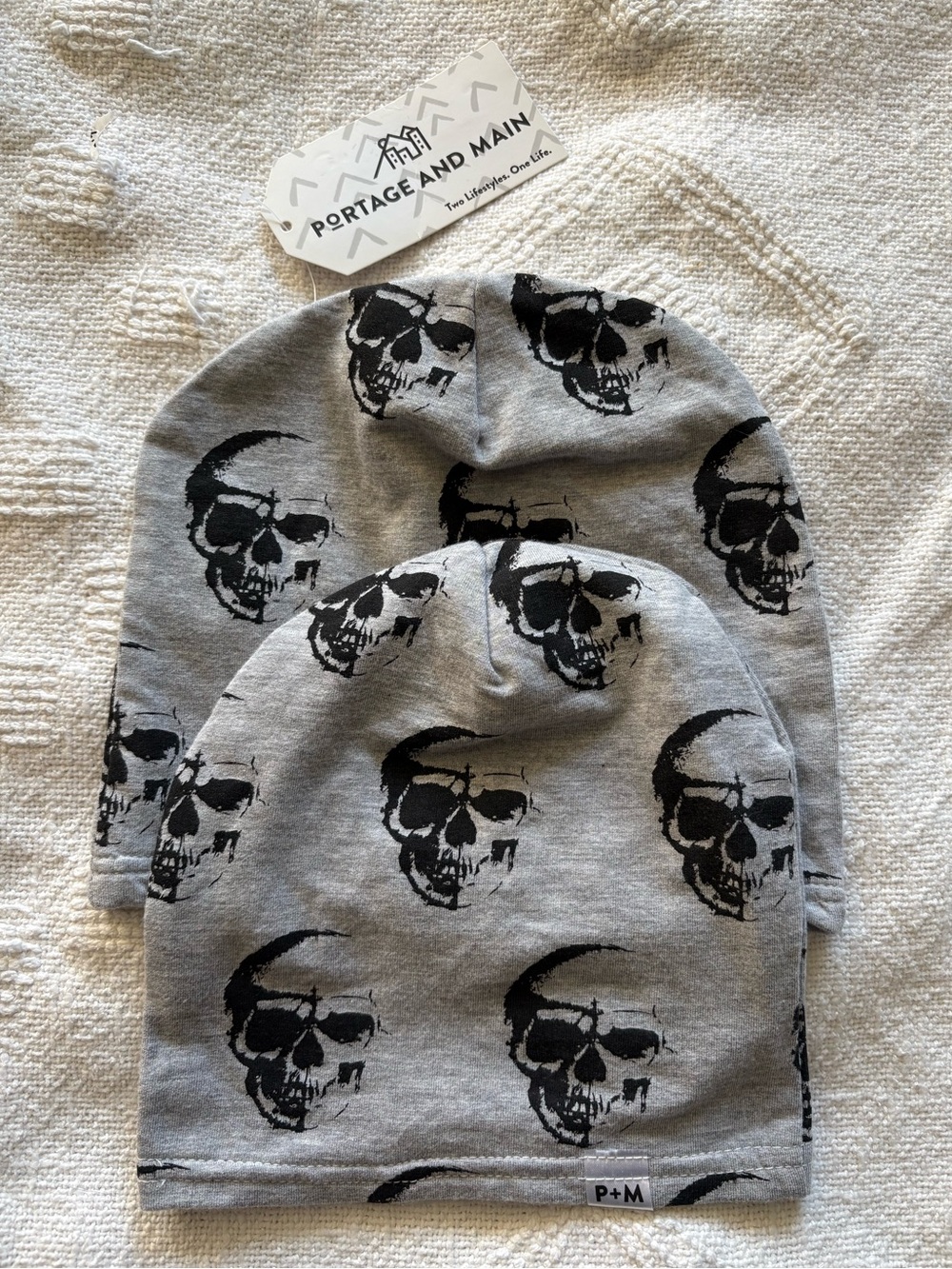 NEW Small Shop Skull Print Beanies- 3/4, 5/6yr